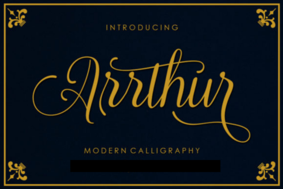 Arrthur Font: A Script Typeface for Strong Brand Identity