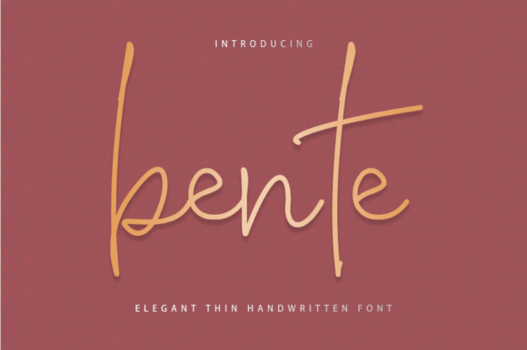 Bente: A Bold, Modern Script Font for Crafters