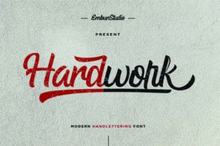 Hardwork Font: A Bold Script with Vintage Charm for Web Design