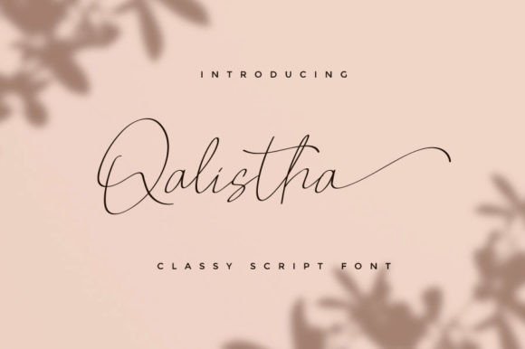 Qalistha: A Script Font with Subtle Elegance