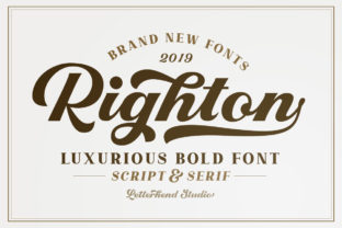 Righton: A Vibrant Script Typeface for Editorial Design